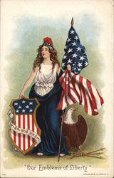 Our Emblems of Liberty Postcard