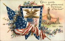 "Glory Guards, With Solemn Round, The Bivouac Of The Dead" 1861-1865 Postcard