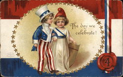 The Day We Celebrate 4th of July Postcard Postcard