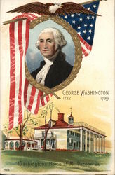 George Washington and His Home at Mt. Vernon Postcard