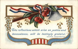 "The Reflections Which Arise On Justice and Benevolence Will Be Lastingly Grateful." Phrases & Sayings Postcard Postcard