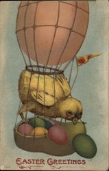 A Baby Chick in a Hot Air Baloon Postcard