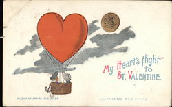 "My Heart's Flight To St. Valentine" Postcard