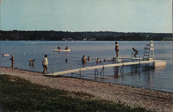 The China Lake Conference Center Maine Postcard