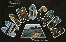 Greetings From Minocqua, Wisconsin Postcard Postcard Postcard