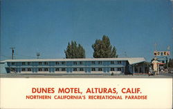 Dunes Motel, Alturas, Calif. Postcard