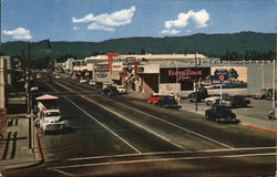 Santa Cruz Avenue, the New Downtown Shopping Center Postcard