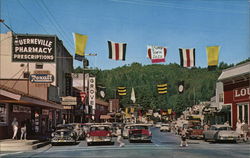 Busy Street Scene Guerneville, CA Postcard Postcard Postcard