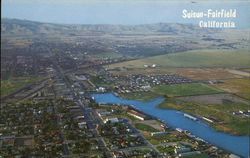 Aerial view of Suisun and Fairfield Suisun City, CA Postcard Postcard Postcard