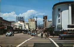 Vine Street From Sunset Boulevard Hollywood, CA Postcard Postcard Postcard