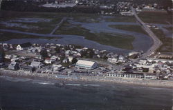 Aerial View of Town and Water Wells Beach, ME Postcard Postcard Postcard