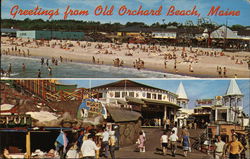 Greetings from Old Orchard Beach Maine Postcard Postcard Postcard