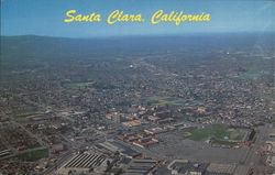 Aerial View with University of Santa Clara Postcard