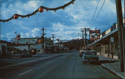 Citrus Fair Decorations Over the Main Street Cloverdale, CA Postcard Postcard Postcard