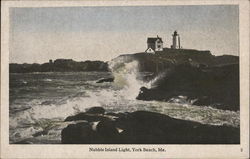 Nubble Island Light York Beach, ME Postcard Postcard Postcard