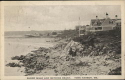 Shore Walk and Bathing Beach Postcard