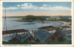 York Harbor Beach Postcard