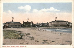 Beach Front Hotels Postcard