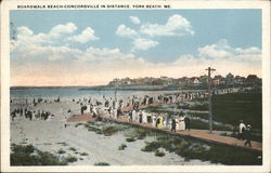 Boardwalk Beach - Concordville in Distance York Beach, ME Postcard Postcard Postcard