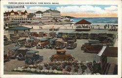 Parking Space and Beach Postcard