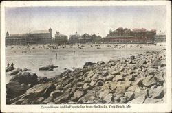 Ocean House and LaFayette Inn from the Rocks York Beach, ME Postcard Postcard Postcard