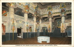 Corner of the Grand Foyer of the Aztec Theater San Antonio, TX Postcard Postcard Postcard