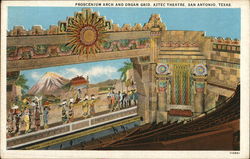 Proscenium Arch and Organ Grid, Aztec Theater Postcard