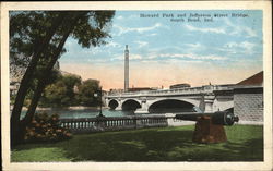 Howard Park and Jefferson Street Bridge South Bend, IN Postcard Postcard Postcard