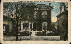 Home of the Late James Whitcomb Riley Postcard