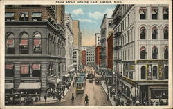 State Street Looking East Detroit, MI Postcard Postcard Postcard