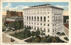 Y.M.C.A.Telephone Building and Athletic Club Detroit, MI Postcard Postcard Postcard