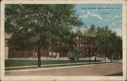 High School Belvidere, IL Postcard Postcard Postcard