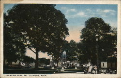 Street View of Clemens Park Mount Clemens, MI Postcard Postcard Postcard