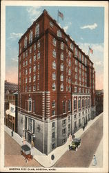 Boston City Club Massachusetts Postcard Postcard Postcard