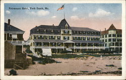 Shore View of Fairmount Hotel York Beach, ME Postcard Postcard Postcard