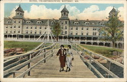 Pier View of Hotel Champernowne Kittery, ME Postcard Postcard Postcard