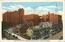 The Eastland and Congress Square Hotels Portland, ME Postcard Postcard Postcard