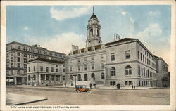 City Hall and Auditorium Portland, ME Postcard Postcard Postcard