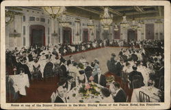 Scene at One of the Dinner Dansants in the Main Dining Room of the Palace Hotel Postcard