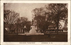 Soldiers Monument Amherst, NH Postcard Postcard Postcard