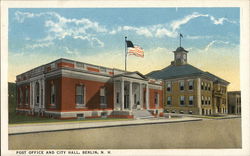 Post Office and City Hall Berlin, NH Postcard Postcard Postcard