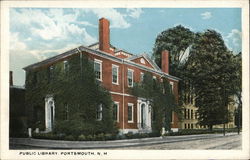 Street View of Public Library Portsmouth, NH Postcard Postcard Postcard