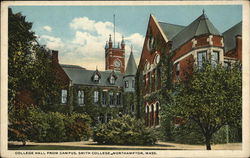 College Hall from Campus, Smith College Northampton, MA Postcard Postcard Postcard