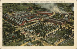 Airplane View of Electric Works Postcard