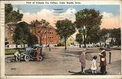 View of Campus Coe College Cedar Rapids, IA Postcard Postcard Postcard