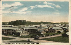 Bird's Eye View of Section of Camp Dodge Iowa Postcard Postcard Postcard