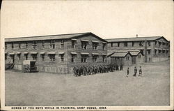 Homes of the Boys While in Training Camp Dodge, IA Postcard Postcard Postcard