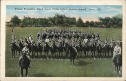 Parade Formation, Black Horse Troop, Culver Summer School Indiana Postcard Postcard Postcard