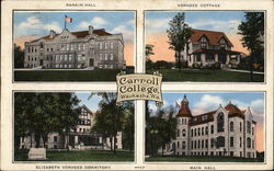 Views of Carroll College Waukesha, WI Postcard Postcard Postcard