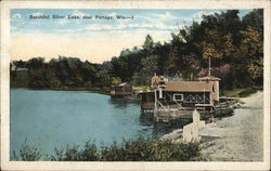 Beautiful Silver Lake Portage, WI Postcard Postcard Postcard